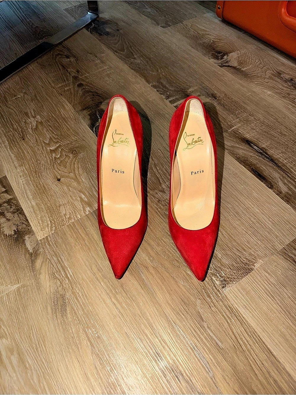 Christian Louboutin So Kate 120 Suede Pumps Red